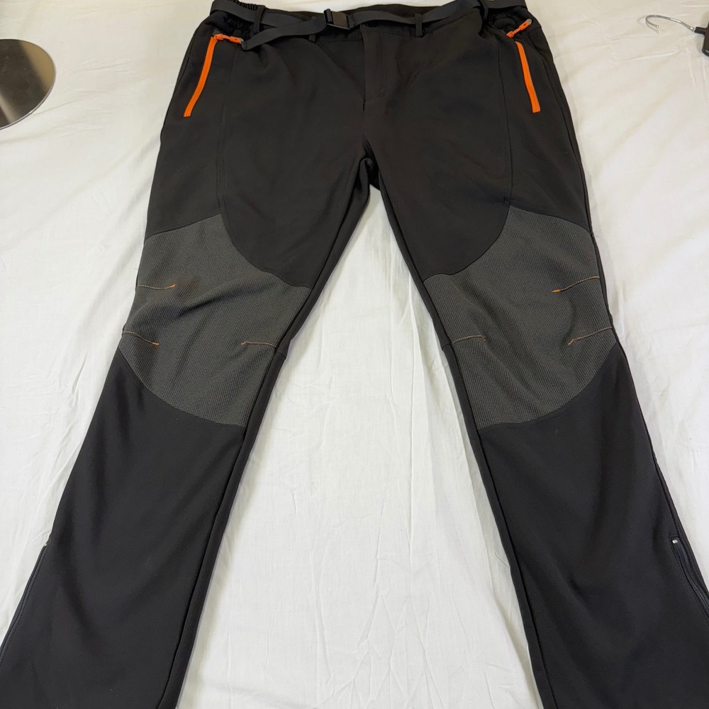 Men's Cash Hao Outdoor‎ Hiking Pants Fleece Lined Water Resistant Black 42x32